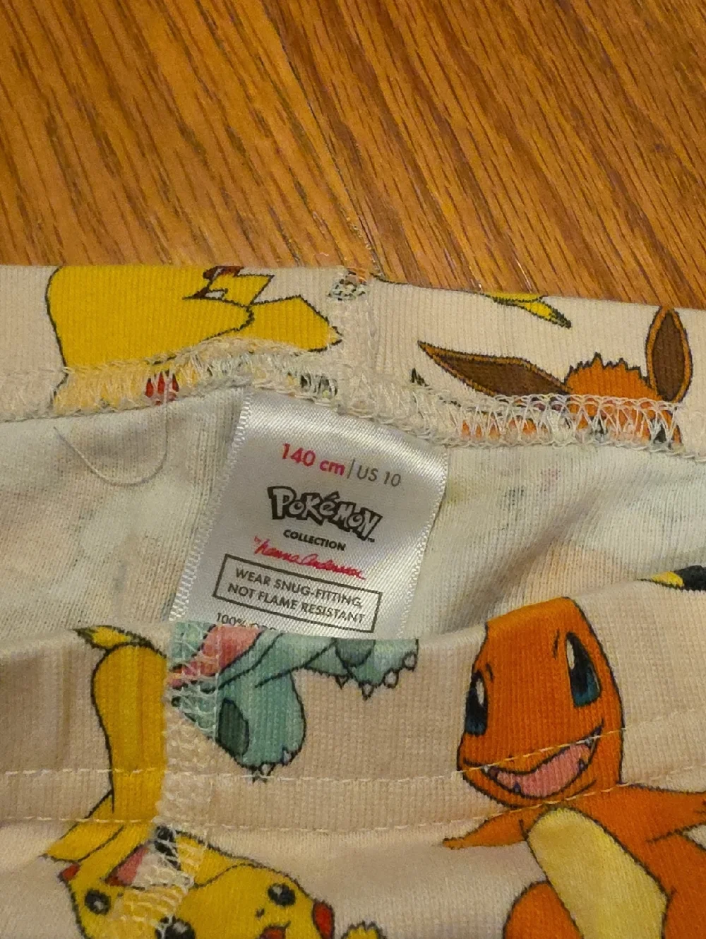 Hanna Andersson Beige Pokeman Short John Pajama Set Size 140 - Picture 5 of 13